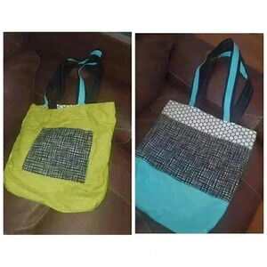 Reversible handmade shoulder bag